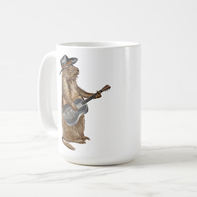 Prairie Hund Guitar Kaffemugg (Framsida vänster)