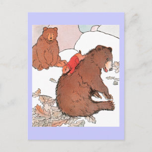 Prairie Hund Spela med Bear Vykort