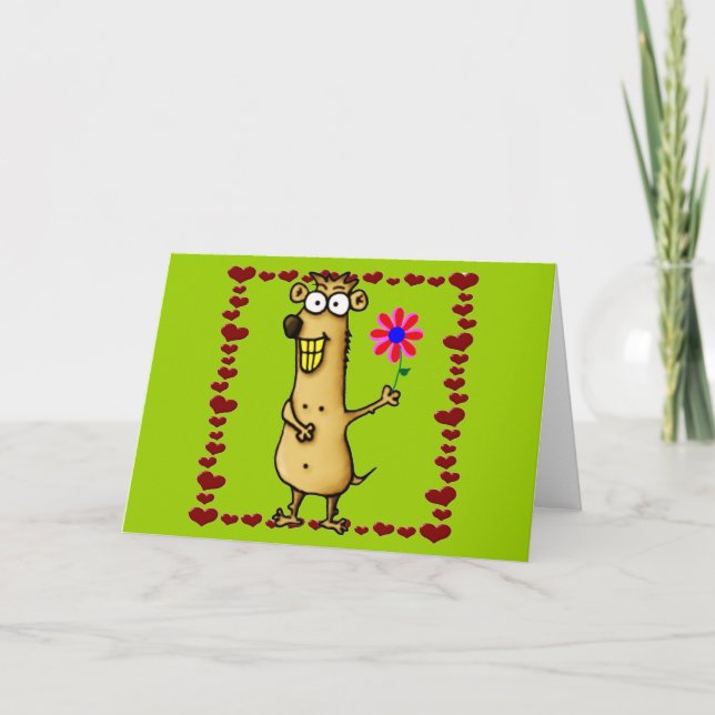 Prairie Hund Valentine Card Helgkort (Framsida)
