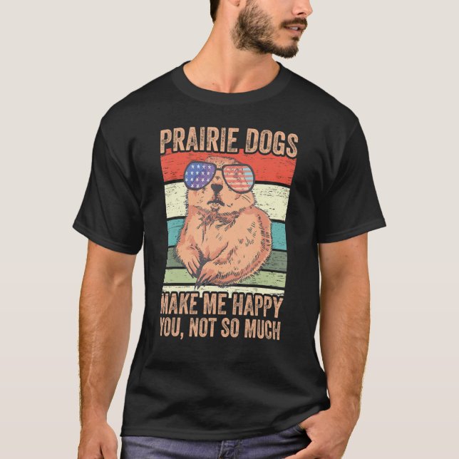 Prairie Hundar Pet Animal Forest Animals Prairie D T Shirt (Framsida)