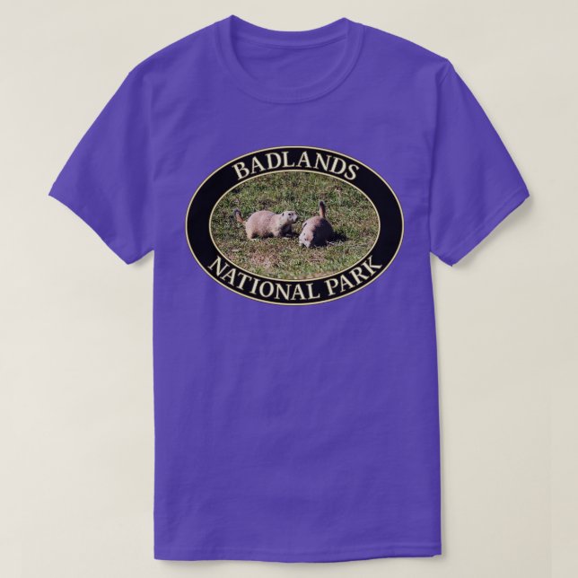 Prairie Hundar vid Badlands nationalpark i södra D T Shirt (Design framsida)