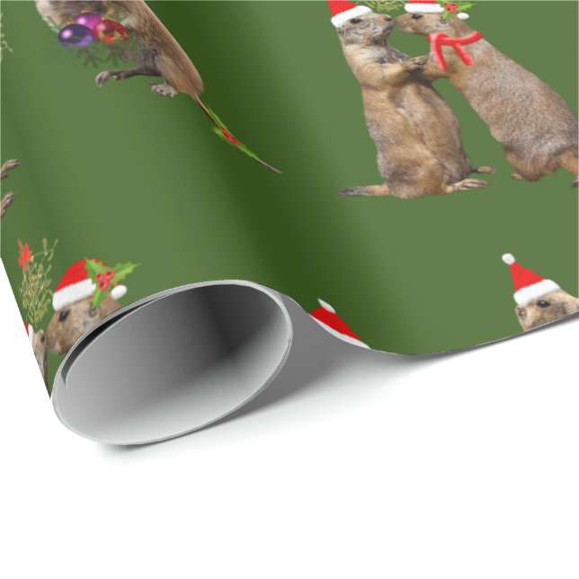 Prairie Jul Wrapping Papprare (Mörk grönt) Presentpapper (Rullad Hörn)
