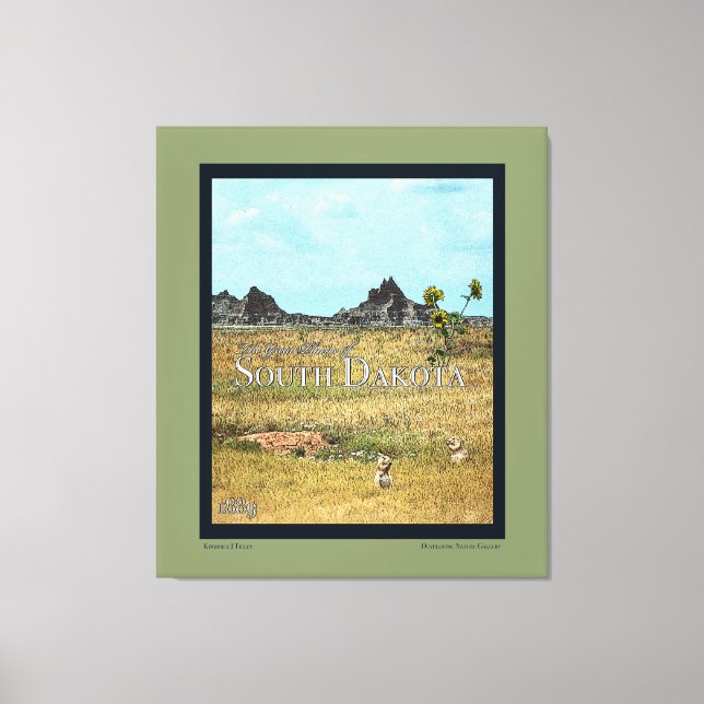 Prairie Lands of South Dakota Canvastryck (Framsida)