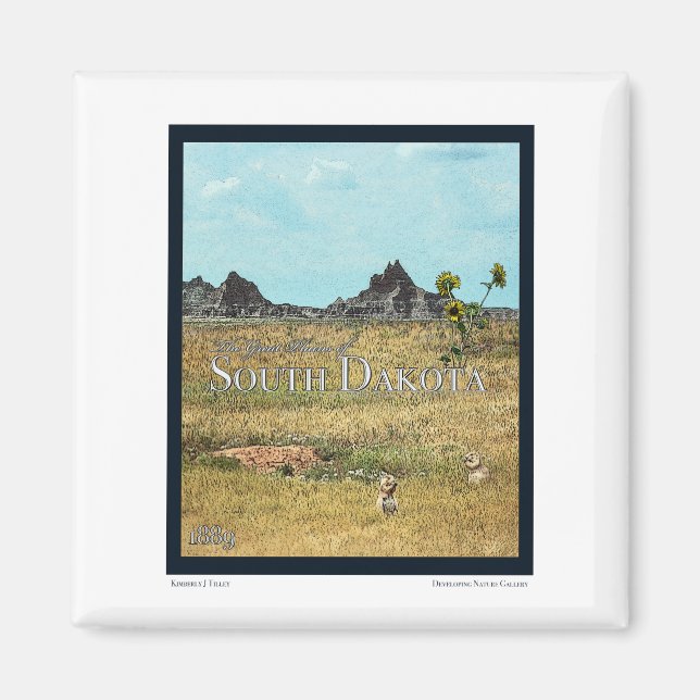Prairie Lands of South Dakota Magnet (Framsidan)