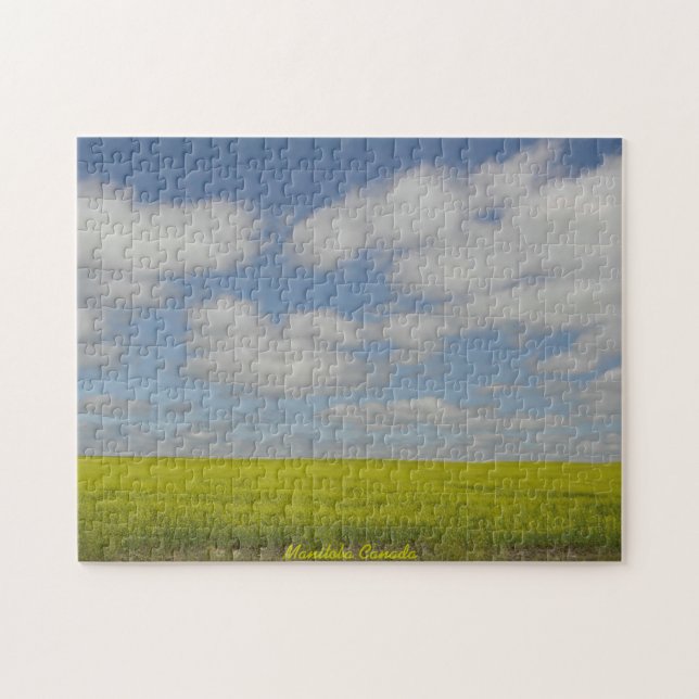 Prairie Puzzle Manitoba Nature Puzzle Personlig Pussel (Horisontell)