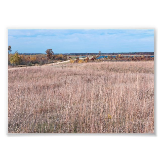 prairie road at necedah frige fototryck (Framsidan)