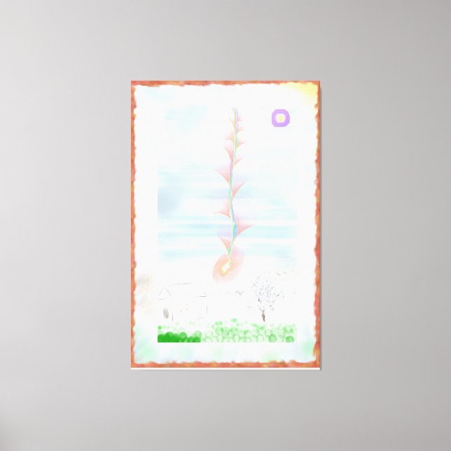 Prairie Rose Impressionist Art Canvastryck (Framsida)