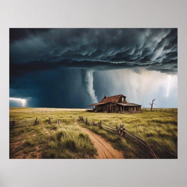 Prairie Tornado Large Unframed Tornado Poster (Framsidan)