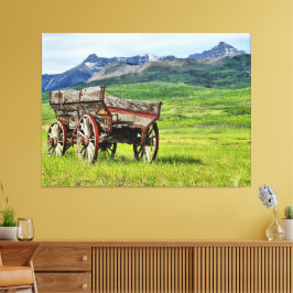 Prairie Wagon Trail's End Photo Canvastryck