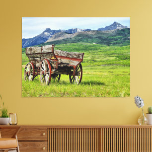 Prairie Wagon Trail's End Photo Canvastryck