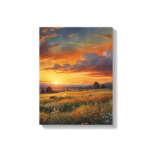 Prairie Watercolor Canvas Wall Art
