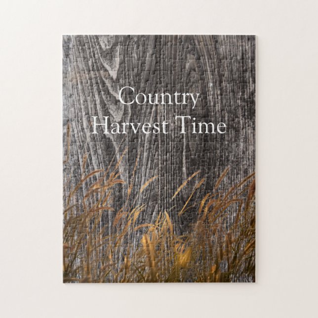 Prairie Wheat on Barn Board Pussel (Vertikal)