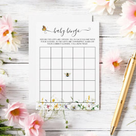 Prairie Wildblommor, Bees, Butterflies Bingo Game Tilläggskort