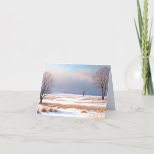 Prairie Winter liggande mappat gratulationskort Kort