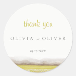 Prairies i Bloom Bröllop Runt Klistermärke