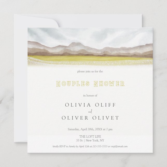 Prairies i Bloom Par Shower Inbjudningar (Framsida)