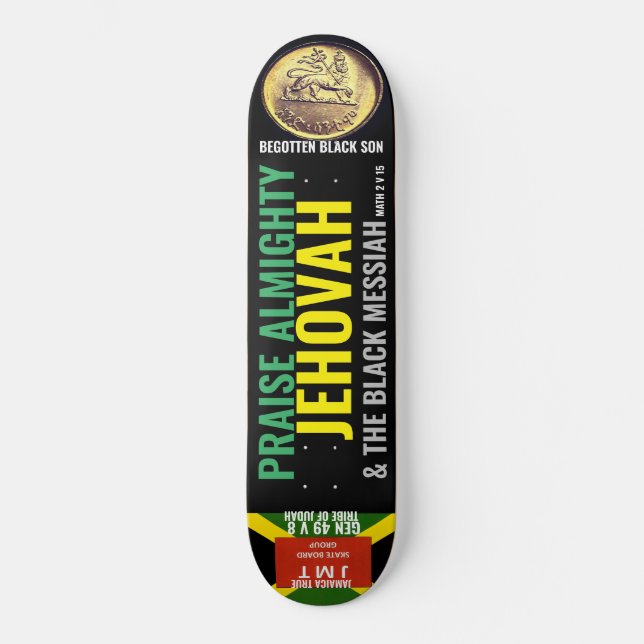 PRAISE ALMIGHTY JEHOVAH Skateboard (Framsida)