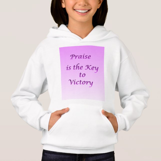 Praise is the Key to Victory  T Shirt (Framsida)