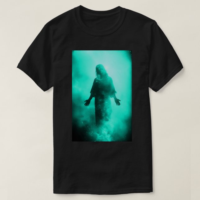 Praise Jesus Our Lord and Savior Glowinthedark 01 T Shirt (Design framsida)