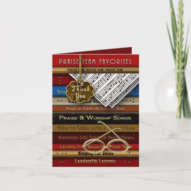 PRAISE TEAM TACK - MUSIC BOKAR, LAKAN MUSIC KORT (Framsida)