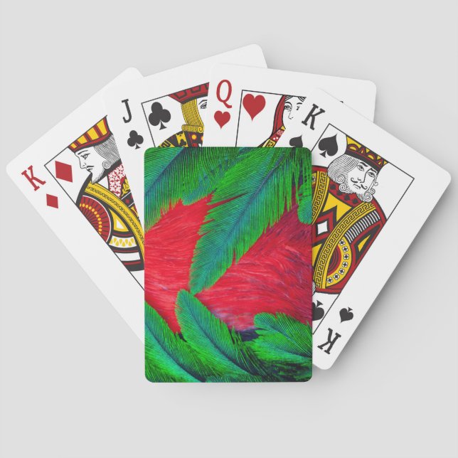 Praktfågels fjäderdesign spel kort (Baksidan)