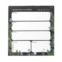 Praktfull blommig dagbok för daglig planering