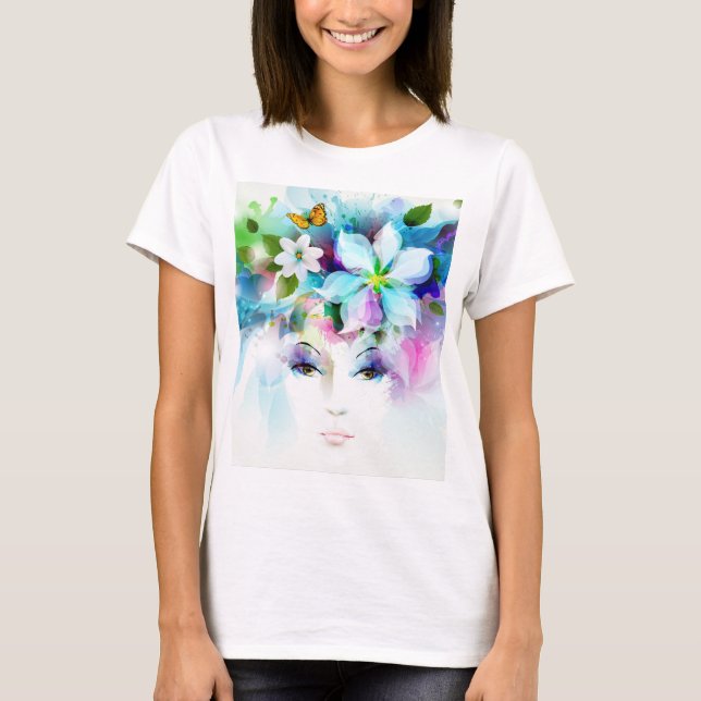 Praktfull blomning t shirt (Framsida)