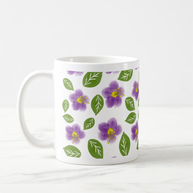 Praktfull botanisk blomsterträdgård estetiskt möns kaffemugg (Vänster)