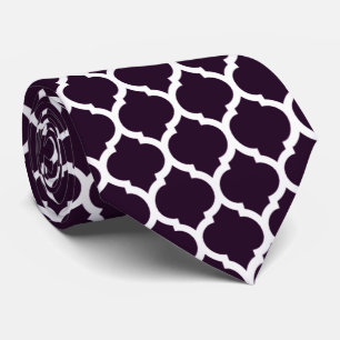 Praktfull djup lila marockansk quatrefoil-mönster slips