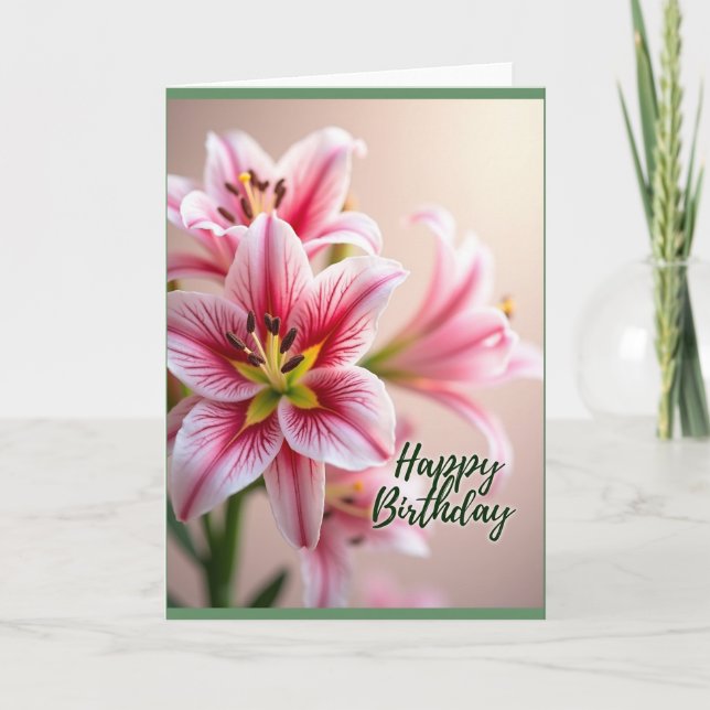 Praktfull födelsedagsfödelsedagskort kort (Framsida)