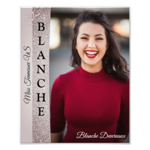 Praktfull headshot-fototryck med elegant glitter fototryck