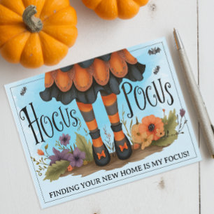 Praktfull Hokus Pokus Halloweenmarknadsföring Julkort