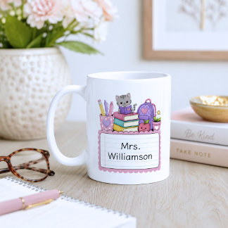 Praktfull Lärare Monogram  Kaffemugg