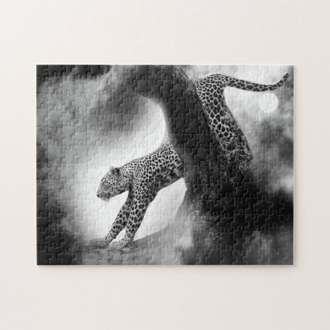 Praktfull leopard. pussel (Horisontell)