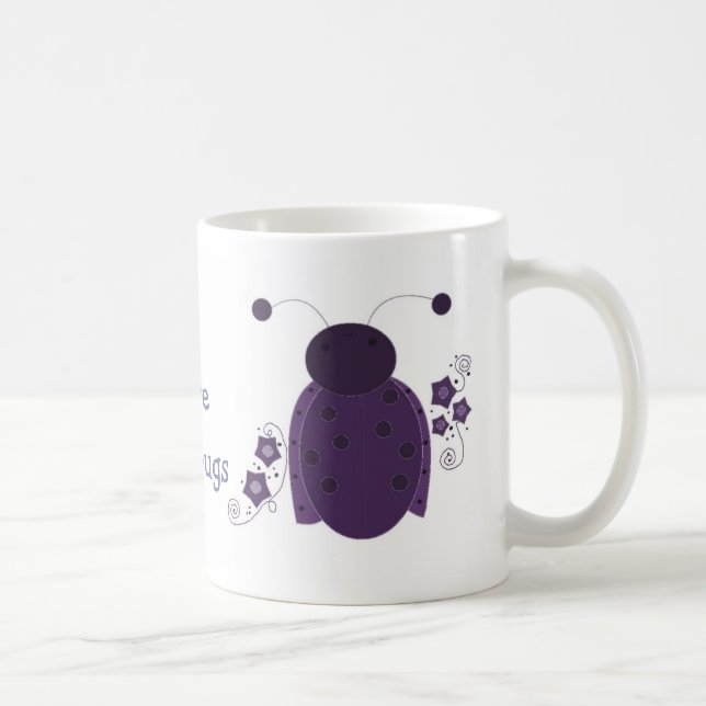 Praktfull lila nyckelpiga kaffemugg (Höger)