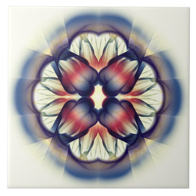 Praktfull ljus dekoration kakelplatta (Framsidan)