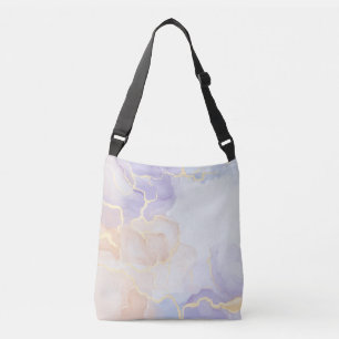 Praktfull marmor-elegans axelväska