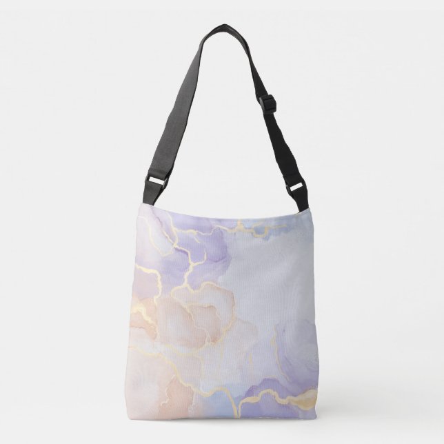Praktfull marmor-elegans axelväska (Framsida)
