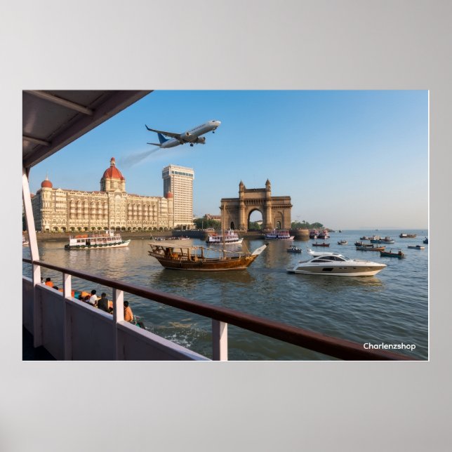 Praktfull Mumbai: Gateway of India & Taj Palace Poster (Framsidan)