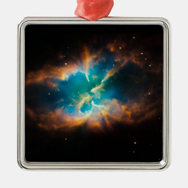 Praktfull nebulosa julgransprydnad metall (Framsidan)