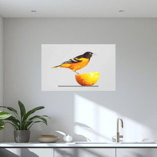 Praktfull Oriole/Orange Minimalist Canvas Konst