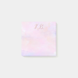 Praktfull rosa akvarellstudie Essential Post-it Block