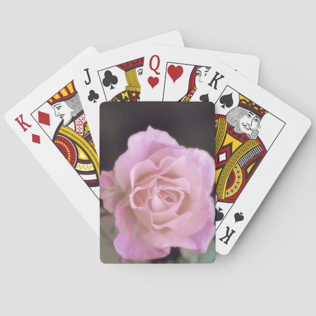 Praktfull rosa ros casinokort (Baksidan)