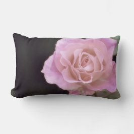 Praktfull rosa ros lumbarkudde