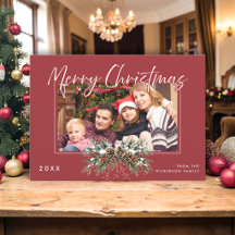 Praktfull Tallkotte Familjefoto Julkort
