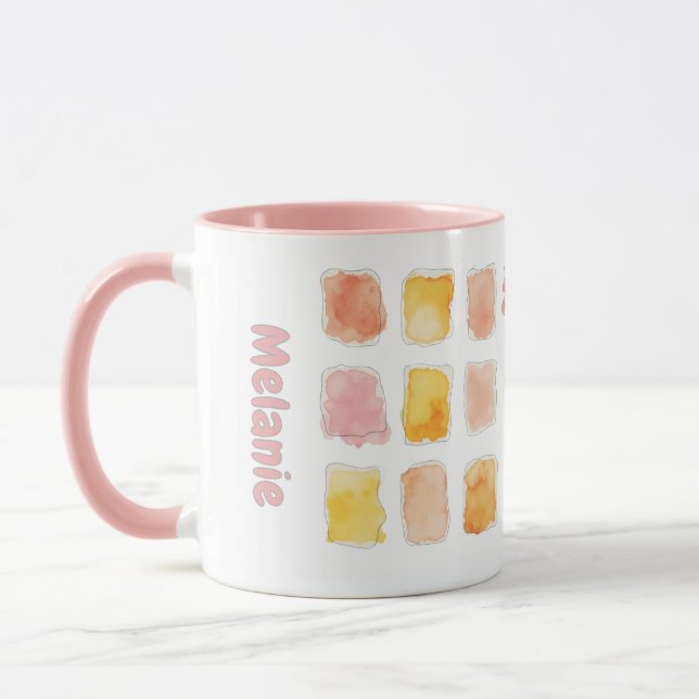 Praktfull Vattenfärgsskräpmugg för Kaffe Mugg (Vänster)
