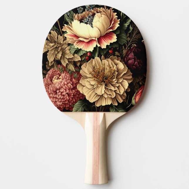 Praktfull Vintage Blomsterarrangemang  Pingisracket (Framsidan)