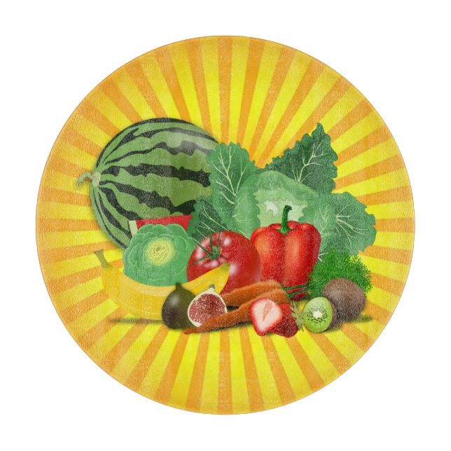 Praktfulla frukter Grönsaker och sol (Framsidan)