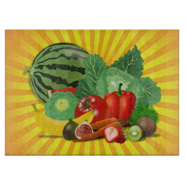 Praktfulla frukter Grönsaker och sol (Framsidan)