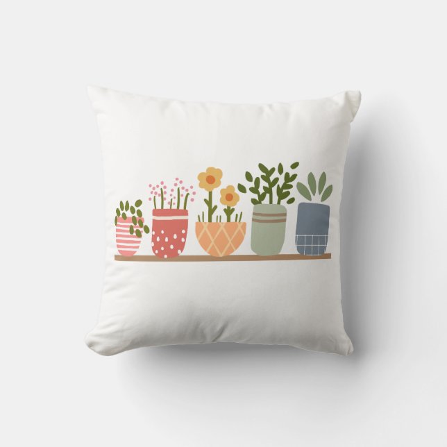 Praktfulla krukblommor Trädgårdsentusiast Kudde (Framsida)
